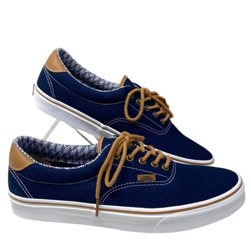 VANS Era 59 Canvas Navy Chevron Low Top Shoes Casual Sneakers Women VN0A34589ME